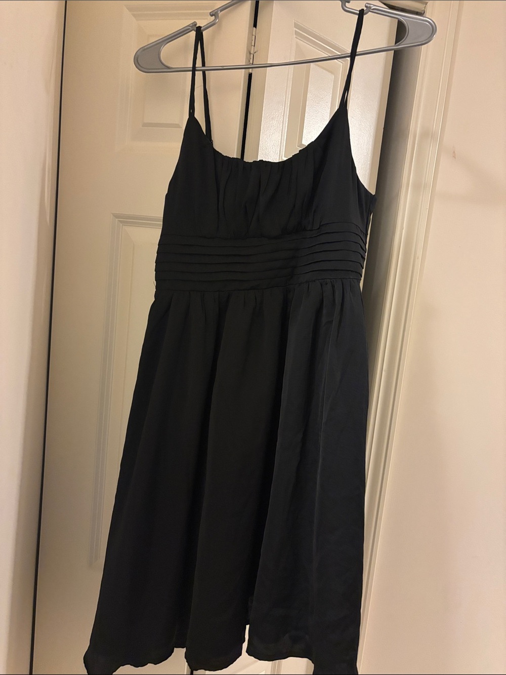 H&M Black Spaghetti-Strap Midi Dress